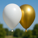 Load image into Gallery viewer, Balloon Garland Arch Kit 146 Pcs White Metallic Gold Confetti Balloons for Baby Shower Birthday Gender Reveal Wedding Party DIY Kit