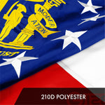 Load image into Gallery viewer, G128 2 Pack: Georgia GA State Flag  4x6 Ft  ToughWeave Series Embroidered 300D Polyester  Embroidered Design, Indoor/Outdoor, Brass Grommets