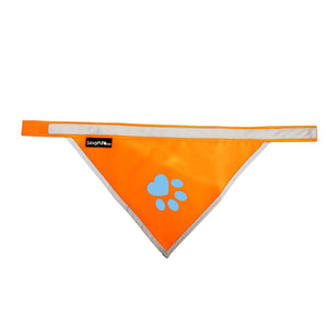 Orange Dog Bandana Neck Size 10 inch S Size Hi Visibility Reflective Blaze