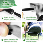 Load image into Gallery viewer, G128 Combo Pack: Garden Flag Stand Black 36 in x 16 in &amp; Garden Flag Winter Decoration Mittens with Evergreen Arrangement 12x18 DoubleSided Blockout Fabric