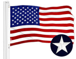 Load image into Gallery viewer, G128 Combo Pack: American USA Flag 2.5x4 Ft &amp; New Mexico NM State Flag 2.5x4 Ft  Both ToughWeave Series Embroidered Polyester, Embroidered Design, Indoor/Outdoor, Brass Grommets