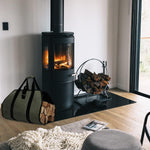 Load image into Gallery viewer, Wood Stove Accessories Firewood Carrier Wood Carrier for Firewood Holder BBQ Accessories   Log Tote Bag Fire Wood Log Carrier for Firewood Carriers with Handles   Waxed Canvas Firewood Log Carrier
