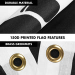 Load image into Gallery viewer, G128 Combo Pack: Flag Pole 6 FT Silver Tangle Free &amp; Come and Take It Rifle Black Flag 3x5 FT Brass Grommets Printed Polyester (Flag Included) Aluminum Flag Pole