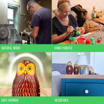 Load image into Gallery viewer, Owl Nesting Dolls Set of 7 Hand Painted Wooden Owl Figurines Unique Owl Home
