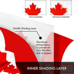 Load image into Gallery viewer, G128 2Pack: Canada Canadian Flag 2x3 FT Double Sided Embroidered 210D Heavy Duty Polyester  Indoor/Outdoor, Vibrant Colors, Brass Grommets, 3ply