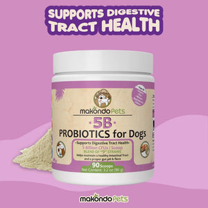 Probiotics for Dogs Puppies Extra Strength 9 Species 5 Billion CFU per Scoop of