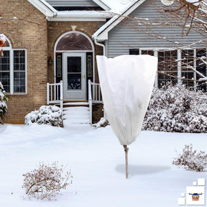 Pack of 2 White Winter Plant Covers 31.6x47 inch Freeze Protection Plant Winter