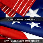 Load image into Gallery viewer, G128 Combo Pack: USA American Flag 3x5 Ft Embroidered Stars &amp; Wisconsin State Flag 3x5 Ft Embroidered Double Sided 2ply