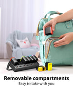 Load image into Gallery viewer, Weekly Pill Organizer 1 time a Day Pill Box 7 Day with Removable Daily Containers and Taken Not Taken Reminder for Easy Tracking Portable Case for Vitamins and Medication for Home and Travel