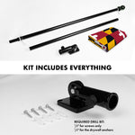 Load image into Gallery viewer, G128 Combo Pack: 6 Ft Tangle Free Aluminum Spinning Flagpole (Black) &amp; Maryland MD State Flag 3x5 Ft, ToughWeave Series Embroidered 300D Polyester  Pole with Flag Included