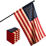Load image into Gallery viewer, G128 5 Pack: American USA TeaStained Flag  2x3 Ft  ToughWeave Pro Series Pole Sleeve Embroidered 420D Polyester  Embroidered Stars