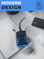 Load image into Gallery viewer, Silver Blue Portable Hookah Set Mini Kit Mini Hookah Small Set For Travel Car
