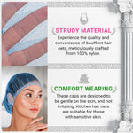Load image into Gallery viewer, Blue Disposable Hair Net 28 Inch Pack of 100 Nylon Hairnet Medical. Disposable Hair Cap Unisex Surgical Head Cover Elastic Hairnets for Cooking Cleaning Food Service
