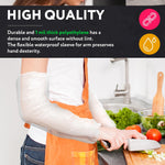 Load image into Gallery viewer, Clear Arm Sleeves Covers 18 Inch. Pack of 100 Disposable Protectors With Elastic Ends 1 mil. Waterproof Polyethylene Sleeve for Arms