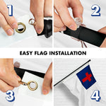 Load image into Gallery viewer, G128 Combo Pack: 5 Ft Tangle Free Spinning Flagpole (Black) &amp; Christian Flag 2.5x4 Ft Embroidered 220GSM Spun Polyester, Brass Grommets (Flag Included) Aluminum Flag Pole