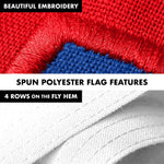 Load image into Gallery viewer, G128 Combo Pack: 5 Ft Tangle Free Spinning Flagpole (White) &amp; Christian Flag 2x3 Ft Embroidered 220GSM Spun Polyester, Brass Grommets (Flag Included) Aluminum Flag Pole