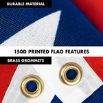 Load image into Gallery viewer, G128 Combo Pack: 6 Feet Tangle Free Spinning Flagpole (Silver) Tennessee TN State Flag 3x5 ft Printed 150D Brass Grommets (Flag Included) Aluminum Flag Pole