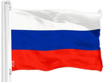 Load image into Gallery viewer, G128 Combo Pack: USA American Flag 3x5 Ft 150D Printed Stars &amp; Russia (Russian) Flag 3x5 Ft 150D Printed