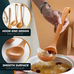 Load image into Gallery viewer, Bamboo Soup Ladle – Wooden Serving Spoon with Long Handle – Olive Wood Cooking Utensil – Durable &amp; Natural Kitchen Tool