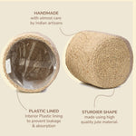 Load image into Gallery viewer, Jute Small Plant Pots Set of 3, 4.5 inches, Natural Jute