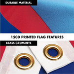 Load image into Gallery viewer, G128 Combo Pack: 6 Ft Tangle Free Spinning Flagpole (Black) &amp; Guam Flag 3x5 Ft Printed 150D Polyester, Brass Grommets (Flag Included) Aluminum Flag Pole