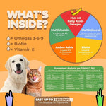 Load image into Gallery viewer, Skin and Coat Supplement with Fish Oil for Dogs Cats Dog Itch Relief with
