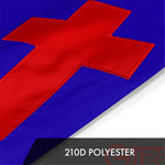 Load image into Gallery viewer, G128 Christian Flag  5x8 Ft  ToughWeave Series Embroidered 300D Polyester  Religious Flag, Embroidered Design, Indoor/Outdoor, Brass Grommets