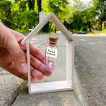 Load image into Gallery viewer, Tiny Magical Message in a Bottle Gift Idea Classy Inspirational Gifts for Him and Her Unique Presents for Women and Men (Rainbow Unicorn You Are Magical in Wooden Frame)
