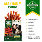 Load image into Gallery viewer, Sweet Potato Dog Treats &amp; Healthy Duck Chews 10.6 Oz Puppy Snacks &amp; Soft Bones for Large Medium Small Breeds Natural Dog Food &amp; Grain Free Rawhide Free Training Jerky Wraps