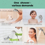 Load image into Gallery viewer, High Pressure 6 Settings Shower Head with Handheld Detachable Set Nickel Finish
