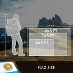 Load image into Gallery viewer, G128 Argentina (Argentinian) Flag  3x5 feet  Double Sided Embroidered 210D “ Indoor/Outdoor, Brass Grommets, Heavy Duty Polyester