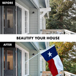 Load image into Gallery viewer, G128 Flag Pole 5 FT White Tangle Free &amp; Texas Flag 2.5x4 FT Combo Embroidered Spun Polyester