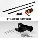 Load image into Gallery viewer, G128 Combo Pack: 5 Ft Tangle Free Aluminum Spinning Flagpole (Black) &amp; Mexico Mexican Flag 2.5x4 Ft, Double ToughWeave Series Double Sided Embroidered 210D Polyester  Pole with Flag Included