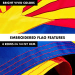 Load image into Gallery viewer, G128  6 Feet Tangle Free Spinning Flagpole (Black) Arizona Double Sided Brass Grommets Embroidered 3x5 ft (Flag Included) Aluminum Flag Pole