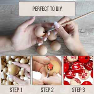 6 Pieces Wooden Balls for Crafts 35 mm Diameter Mini Round Wooden Balls for DIY