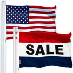 Load image into Gallery viewer, G128 Combo Pack: USA American Flag 3x5 Ft 150D Printed Stars &amp; Sale Flag 3x5 Ft 150D Printed