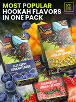 Load image into Gallery viewer, Passionate Hookah Flavors Set 3 x 50g non tobacco hookah flavor for your Hookah Bowl (Blueberry Strawberry Mango) Hookah Bundle Pack of 3 Try these Tobacco Free Shisha
