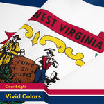 Load image into Gallery viewer, G128 Combo Pack: American USA Flag 3x5 Ft &amp; West Virginia Flag 3x5 Ft, Both Printed 150D Polyester, Indoor/Outdoor, Brass Grommets