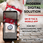 Load image into Gallery viewer, Waterproof Dog Harness Adjustable 24–35 in Metal Clasp &amp; QR Tag Red