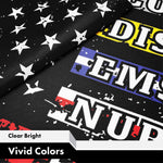 Load image into Gallery viewer, G128 Combo Pack: American USA Flag 3x5 Ft &amp; Thin Line First Responders American Flag 3x5 Ft  Both LiteWeave Pro Series Printed 150D Polyester, Brass Grommets