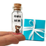 Load image into Gallery viewer, Gifts for Mom Personalized Moms Birthday Gift Future Mom to Be Gift Idea Custom Presents for Mother (Brown Bear   Mama Bear Message Bottle in Teal Gift Box)