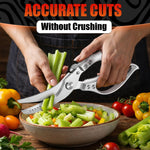 Load image into Gallery viewer, Stainless Steel Poultry Shears Heavy Duty Kitchen Shears for Food with Hardened Blades One Hand Safety Lock Spring Mechanism Dishwasher Safe Chicken Meat Cutting Turkey Fish and Vegetables