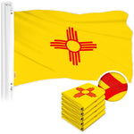 Load image into Gallery viewer, G128 5 Pack: New Mexico NM State Flag  2.5x4 Ft  ToughWeave Series Embroidered 300D Polyester  Embroidered Design, Indoor/Outdoor, Brass Grommets