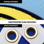 Load image into Gallery viewer, G128 Combo Pack: 6 Ft Tangle Free Aluminum Spinning Flagpole (Black) &amp; Maine ME State Flag 3x5 Ft, LiteWeave Pro Series Printed 300D Polyester  Pole with Flag Included