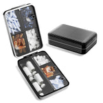 Load image into Gallery viewer, Travel Pill Organizer Box Black Moisture Proof Case with Magnetic Closure Large 8 Compartment Holder for Pills Vitamins and Supplements Reliable Medicine Organizer for Daily Use at Home or on The Go