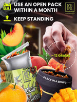 Load image into Gallery viewer, Small Fruit Hookah Flavors Set   3 x 50g non tobacco hookah flavor for your Hookah Bowl (Tropical fruit mix   Peach   Mango) Hookah Bundle Pack of 3   Try these Tobacco Free Shisha