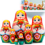 Load image into Gallery viewer, Russian Nesting Dolls Set of 7 pcs Matryoshka Doll in Belarussian Traditional
