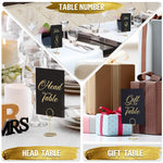 Load image into Gallery viewer, Black Table Numbers 1 30 for Wedding Reception with Gold Foil Table Number Cards 4x6 with Head &amp; Gift Table Restaurant Table Numbers Wedding Numbers for Tables Card Stock Wedding Table Numbers