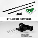 Load image into Gallery viewer, G128 Combo Pack: 6 Ft Tangle Free Aluminum Spinning Flagpole (Black) &amp; An Appeal to Heaven Flag 3x5 Ft, ToughWeave Series Embroidered 300D Polyester  Pole with Flag Included
