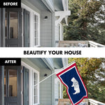 Load image into Gallery viewer, G128 Combo Pack: 6 Ft Tangle Free Spinning Flagpole (White) &amp; Wyoming Flag 3x5 Ft Printed 150D Polyester, Brass Grommets (Flag Included) Aluminum Flag Pole